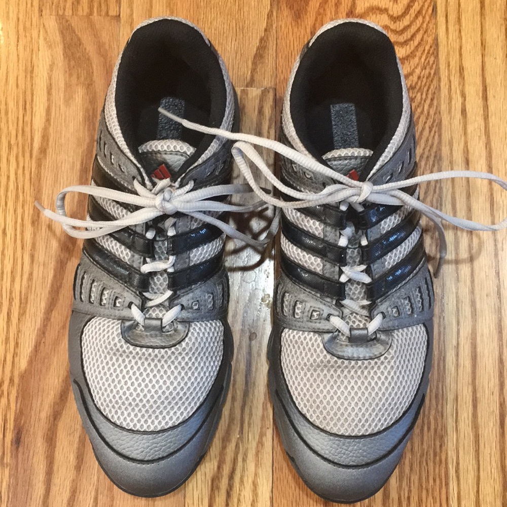 Adidas Gray and black men’s golf shoes